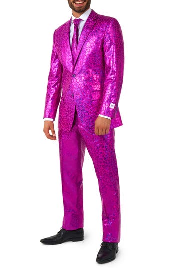 Opposuits Peppy Animal Print 3-piece Tuxedo Set In Pink