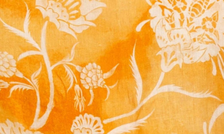 The Lazy Poet Women's Summer Soirée Mika Claire Printed Linen Maxi Dress In Claire Saffron