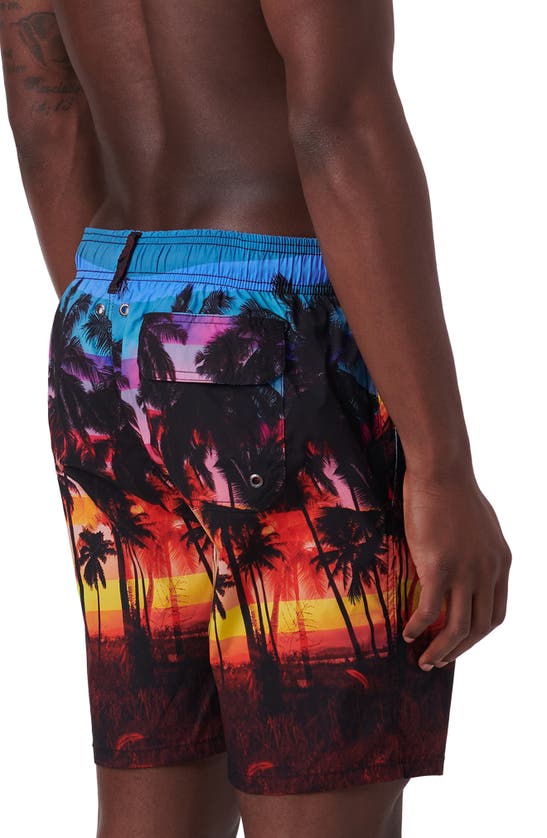 Bugatchi Cosmo Swim Trunks In Tangerine