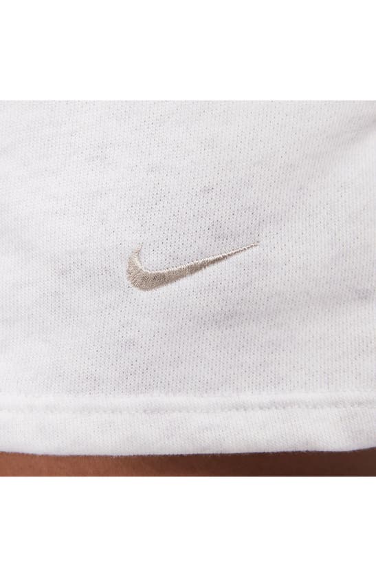 Shop Nike Chill High Waist French Terry Shorts In Birch Heather/ Light Orewood