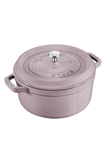 Staub Lilac Enameled Cast Iron Round Cocotte In Lilac