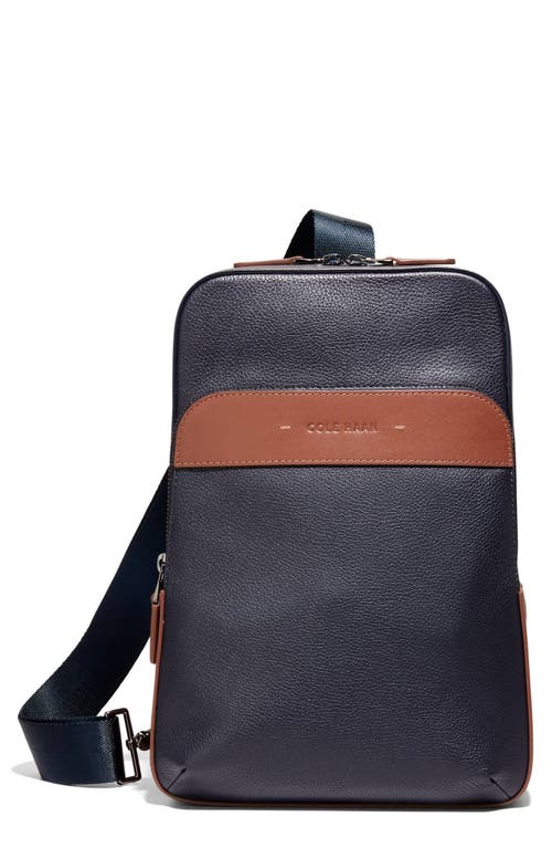 Cole Haan Triboro Leather Sling in Navy/New British Tan at Nordstrom