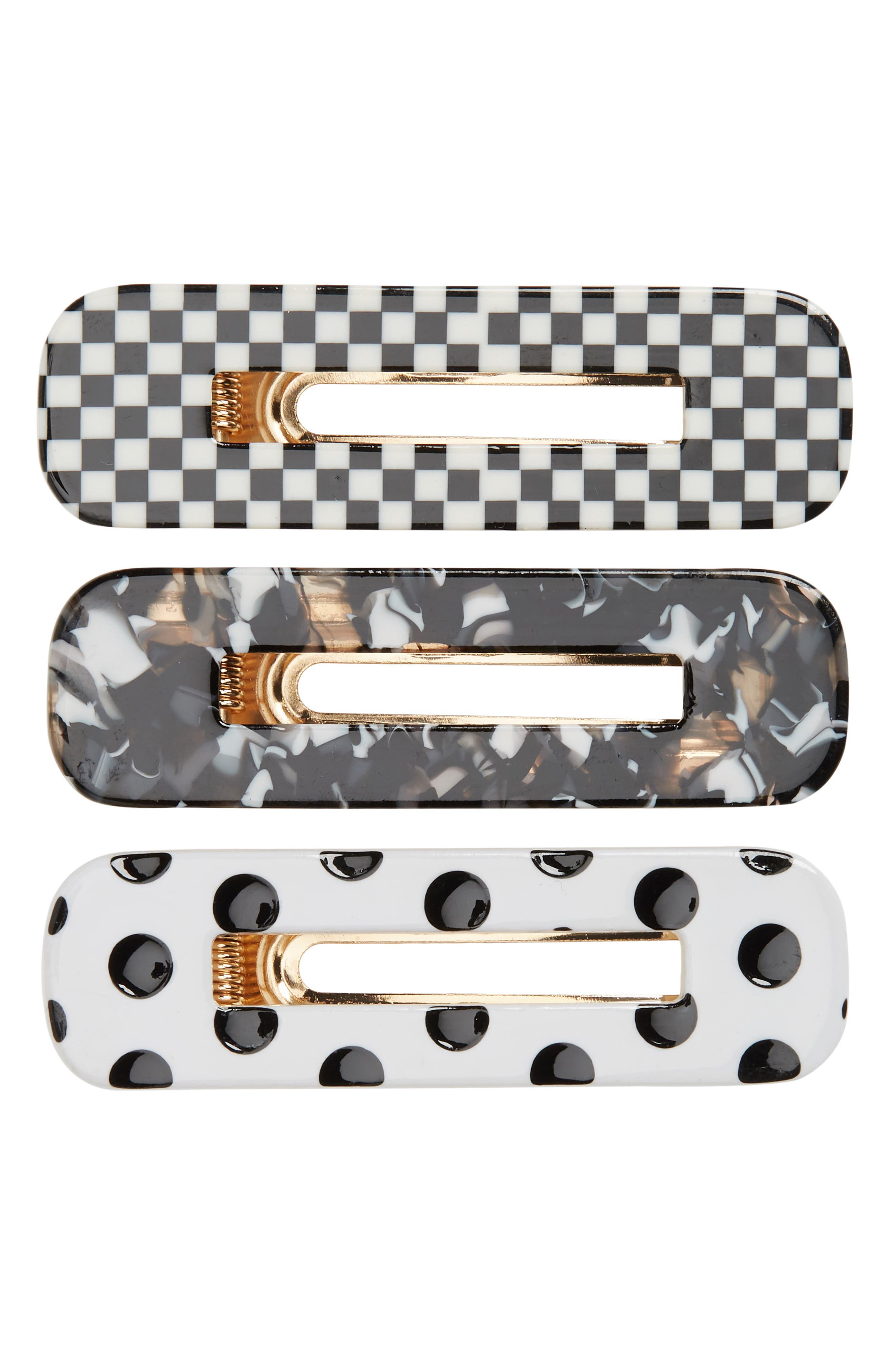 BP. Pack of 3 Rectangular Hair Clips Nordstrom