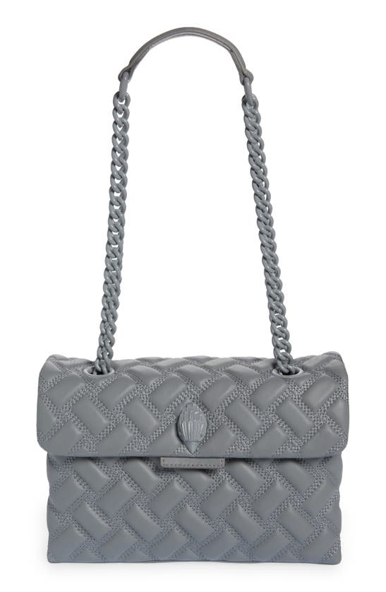 Kurt Geiger Kensington Drench Leather Shoulder Bag In Grey | ModeSens