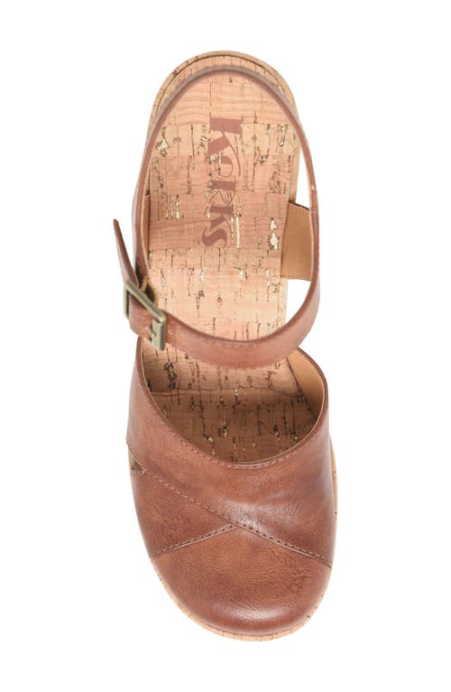 Korks Babette Ii Wedge Sandal In Dark Tan