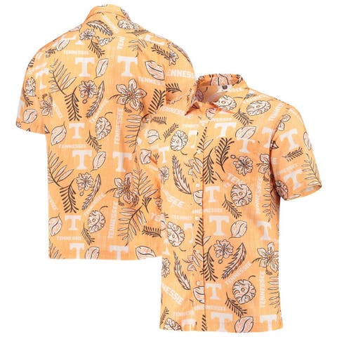 Men's Wes & Willy Orange Syracuse Orange Floral Button-Up Shirt