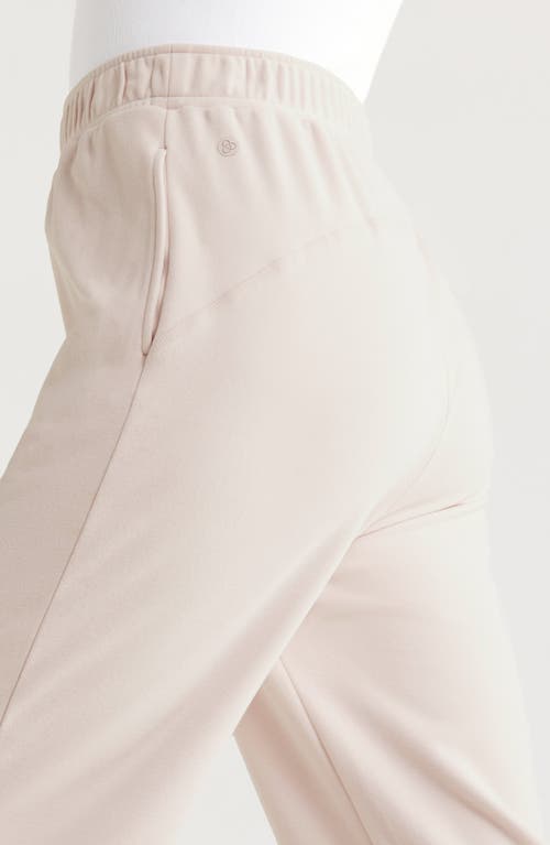 Shop Zella Micro Fleece Joggers In Pink Hush