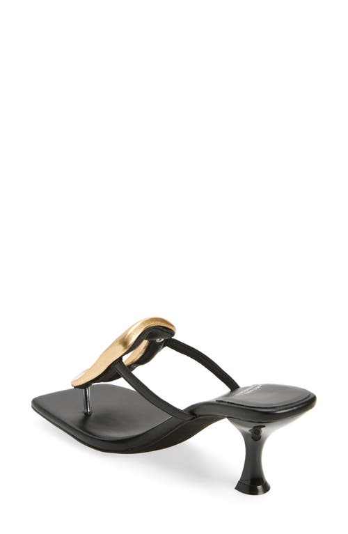 Shop Jeffrey Campbell Linq Up Sandal In Black Gold