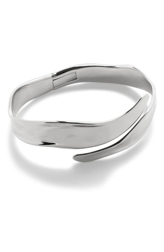 Monica Vinader Sterling Silver Wave Wrap Cuff In Sterling Silver