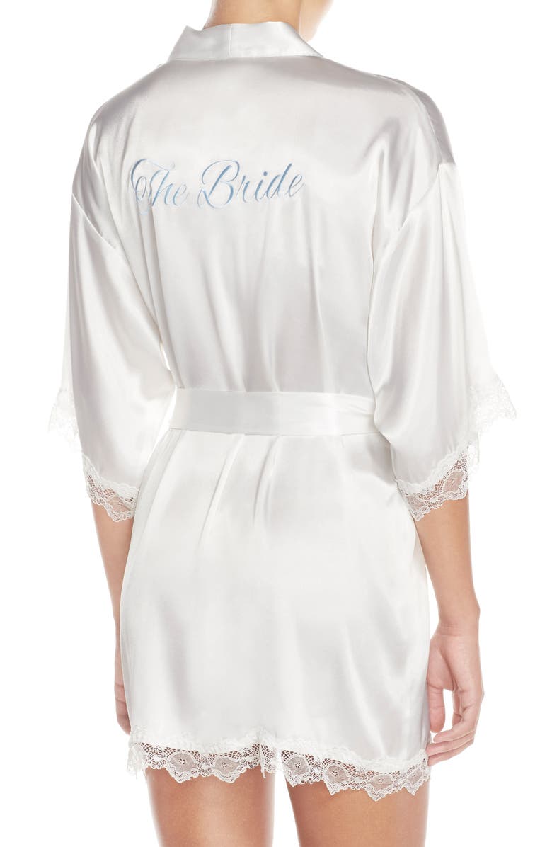  The Bride Short Satin Wrap, Alternate, color, WHITE