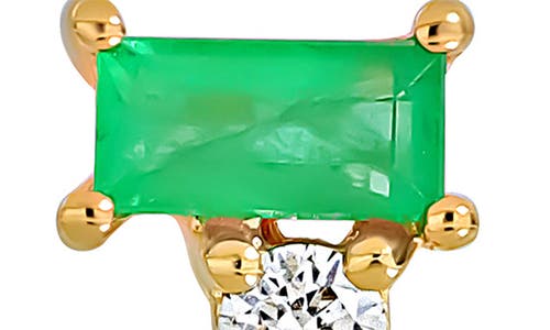 Bony Levy El Mar Stud Emerald & Diamond Earrings In 18k Yellow Gold