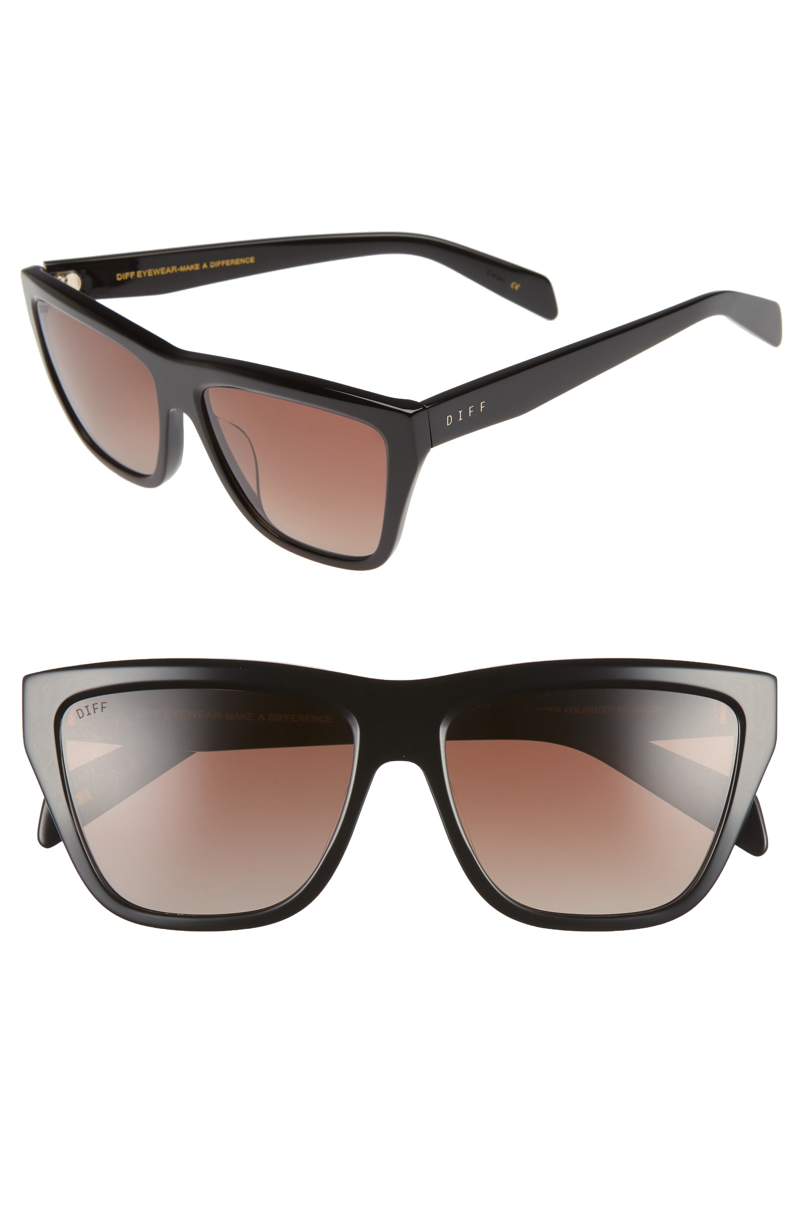 DIFF Harper 57mm Polarized Gradient Sunglasses Nordstrom