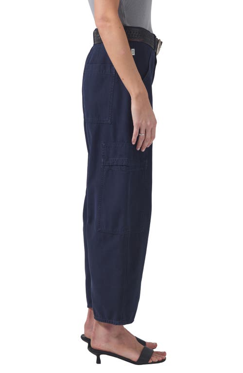 Shop Citizens Of Humanity Marcelle Low Rise Barrel Cargo Pants In Night Flight