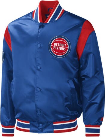 Men's Starter Light Blue Chicago Cubs Cross Bronx Fashion Satin Full-Snap Varsity Jacket Size: Extra Large