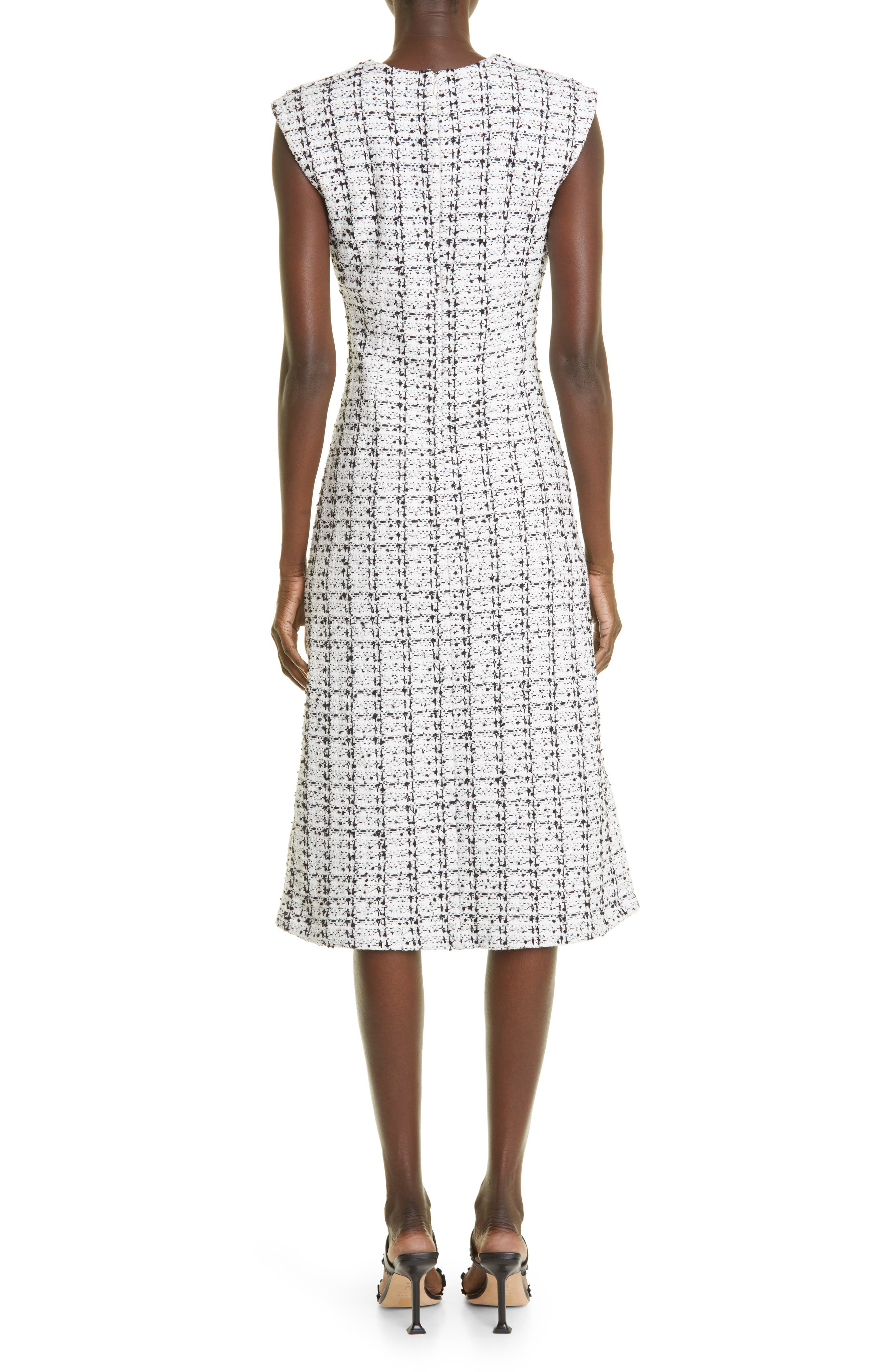 St. John Collection Plaid Textured Knit Tweed Dress | Nordstrom