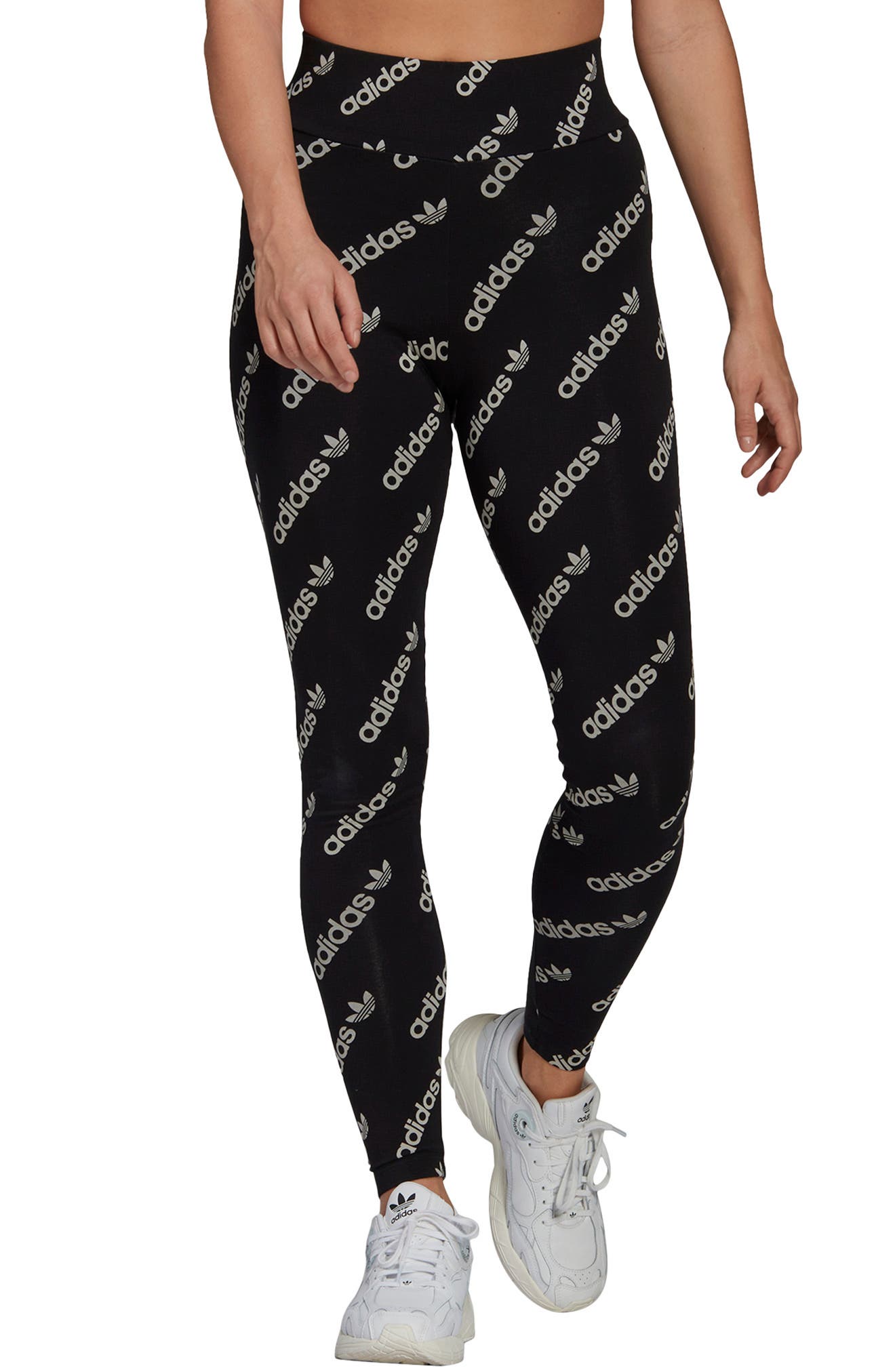 adidas originals linear glossy leggings