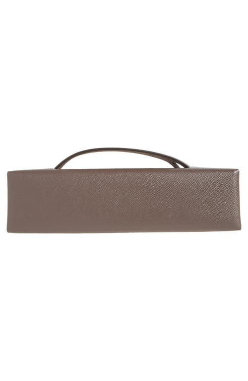 Maison Margiela Small Snatched Leather Shoulder Bag In Elephant