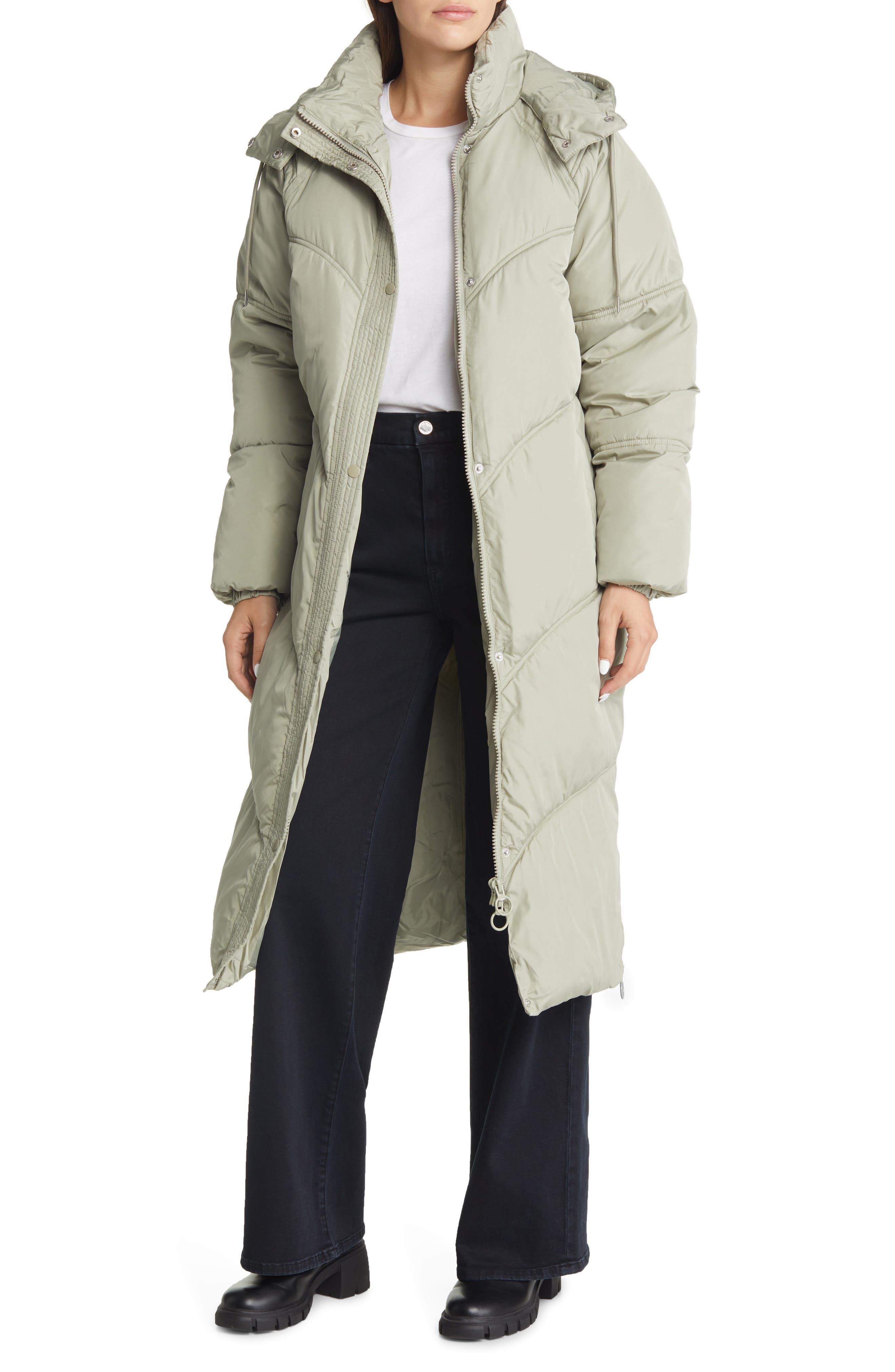 topshop longline puffer jacket