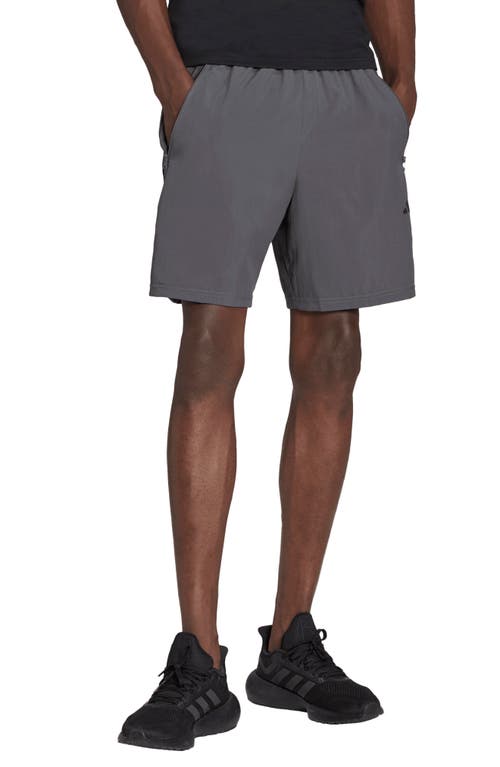 Shop Adidas Originals Adidas Aeroready Training Essentials Shorts In Grey/black
