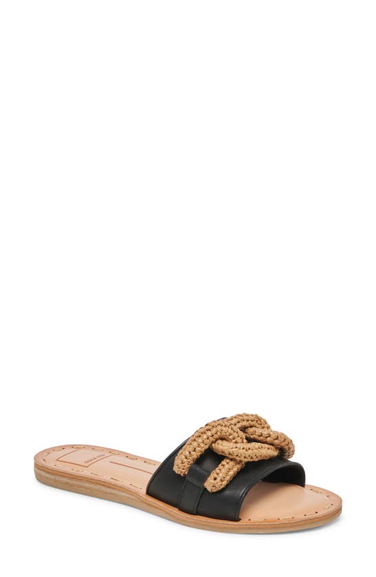 Shop Dolce Vita Desa Slide Sandal In Black Leather