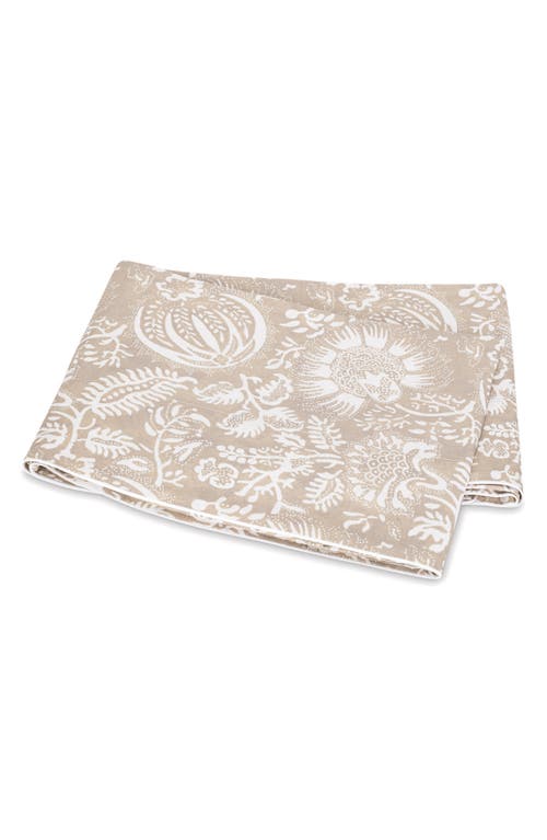 Matouk Granada 500 Thread Count Cotton Percale Flat Sheet In Dune