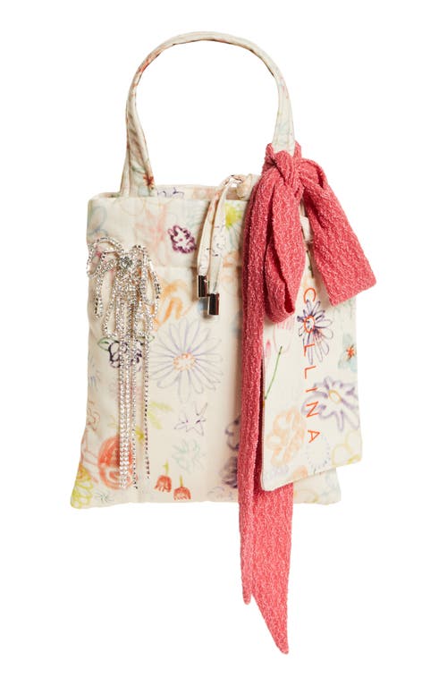 Collina Strada Mémé Quilted Twill Bag in Doodle Flowers
