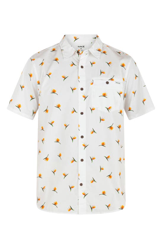 Shop Hurley Windansea Short Sleeve Button-up Shirt In White 2