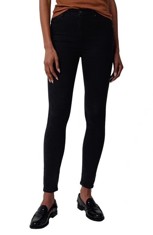 Citizens of Humanity Chrissy High Waist Skinny Jeans in Plush Black