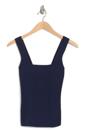 Rag & Bone Asher Square Neck Tank In Navy
