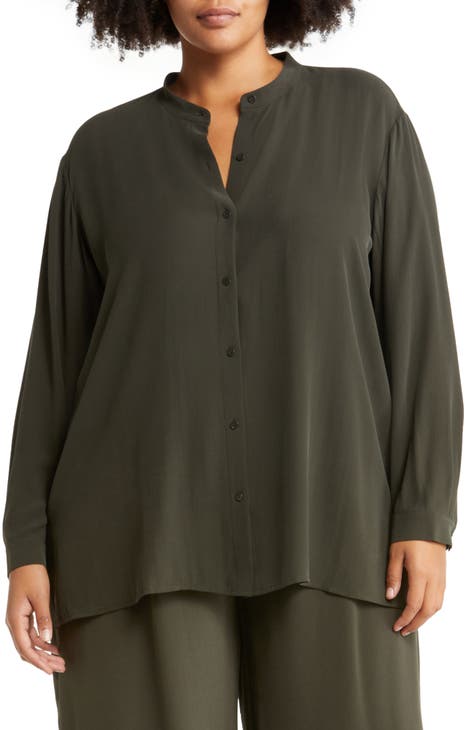 100% Silk Plus-Size Tops for Women | Nordstrom