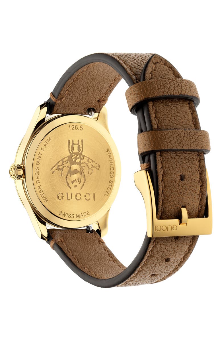 Gucci G-Timeless Leather Strap Watch, 32mm | Nordstrom