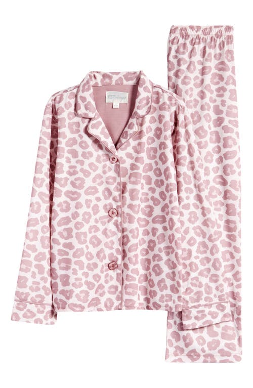 PJ Salvage Kids' Relaxed Fit Print Jersey Pajamas in Blush