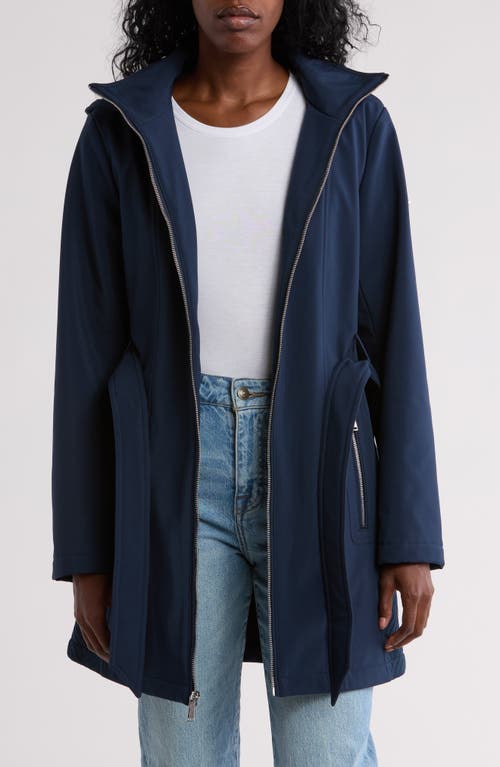 Shop Bcbgeneration Belted Softshell Jacket In Ink