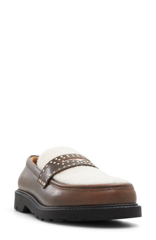 Shop Aldo Harmonyx Penny Loafer In Dark Brown