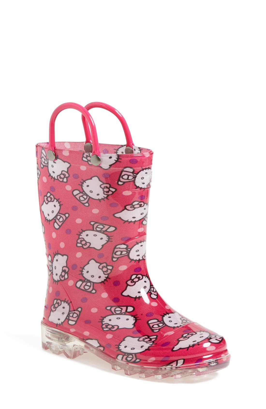 Western Chief 'Hello Kitty®' LightUp Rain Boot (Toddler & Little Kid