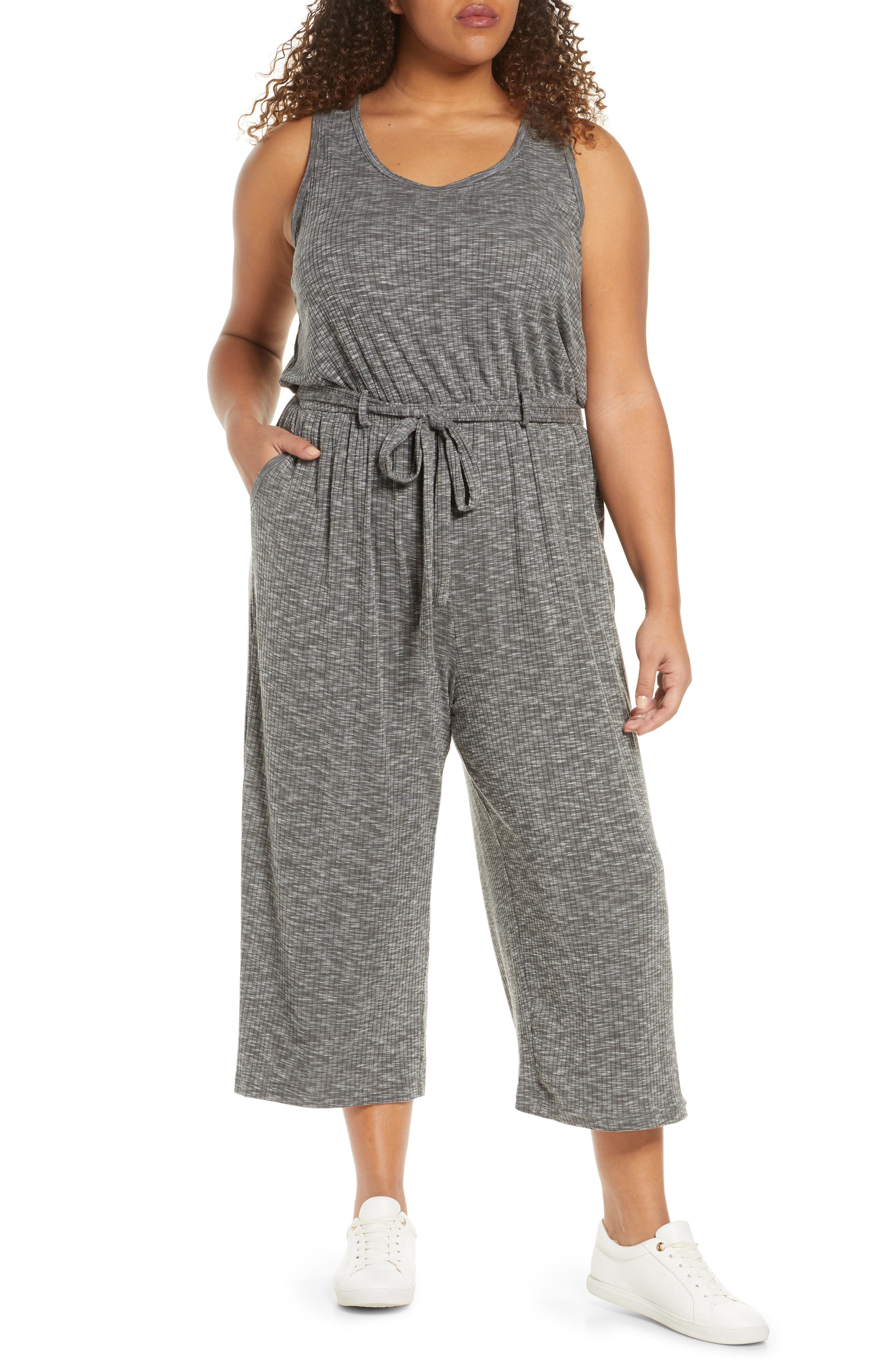 plus size knit jumpsuit