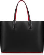 Cabata Small Leather Tote in Black - Christian Louboutin