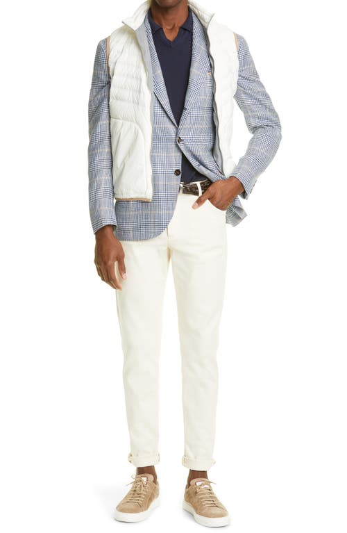 Brunello Cucinelli Short Sleeve Cotton Jersey Polo Shirt in Navy