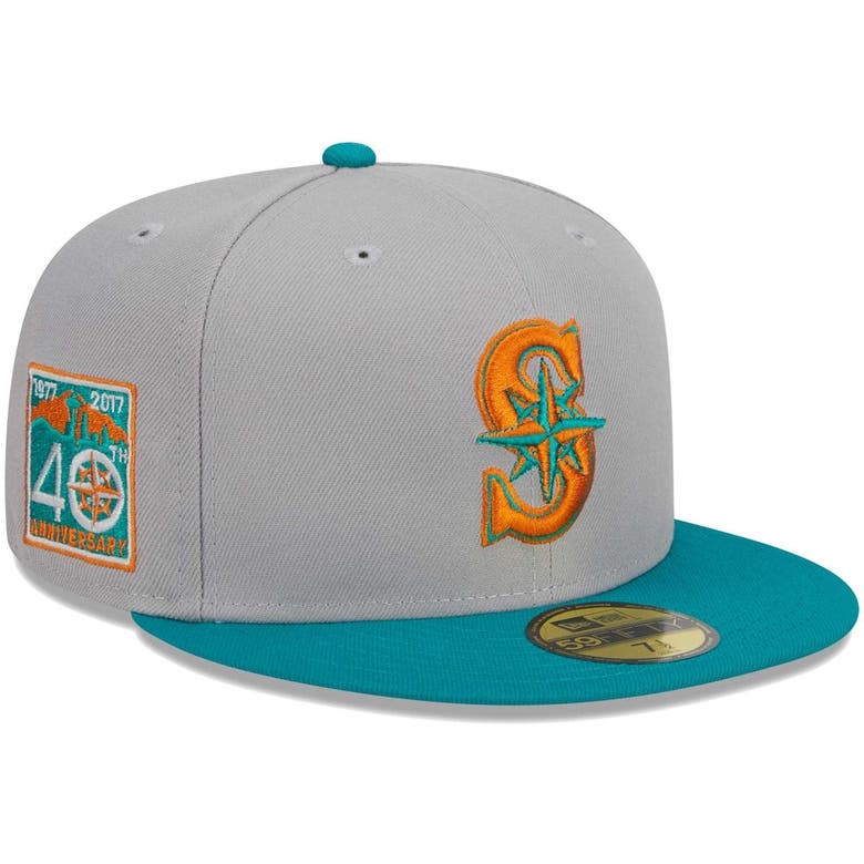 New Era Gray/teal Seattle Mariners 59fifty Fitted Hat ModeSens
