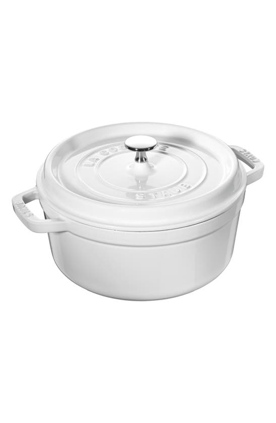 Staub 4-quart Cast Iron Dutch Oven In White