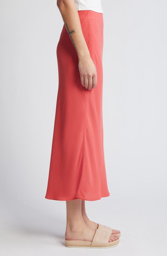 Shop Treasure & Bond Bias Cut Midi Skirt In Red Cranberry