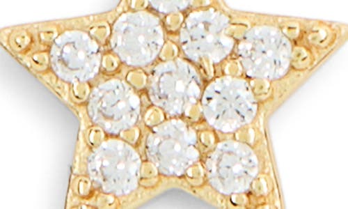 Argento Vivo Sterling Silver Cz Pavé Star Pendant Necklace In Gold