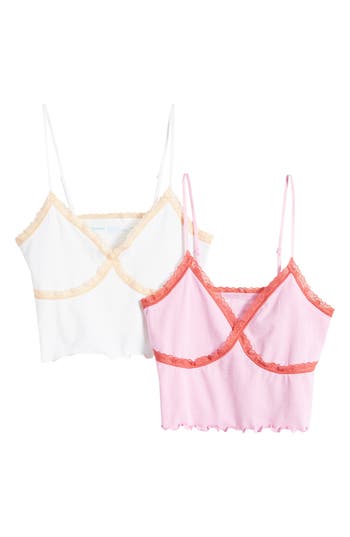 Abound Ryan 2-pack Assorted Lace Camisoles In Pink