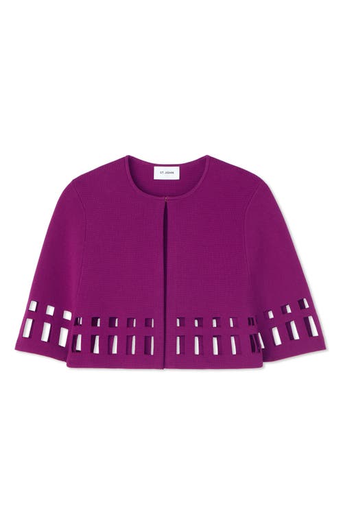 Shop St John St. John Collection Cutout Milano Knit Cape In Azalea