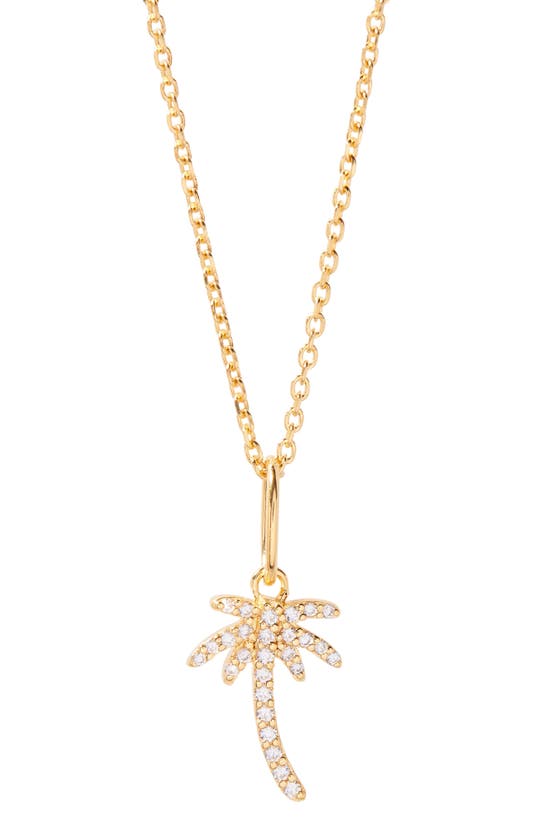 Shop Brook & York Adeline Palm Tree Pendant Necklace In Gold