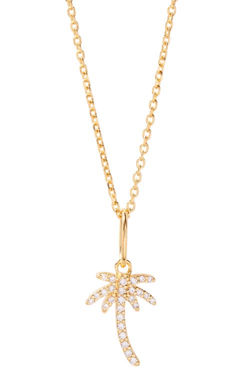 Adeline Palm Tree Pendant Necklace in Gold