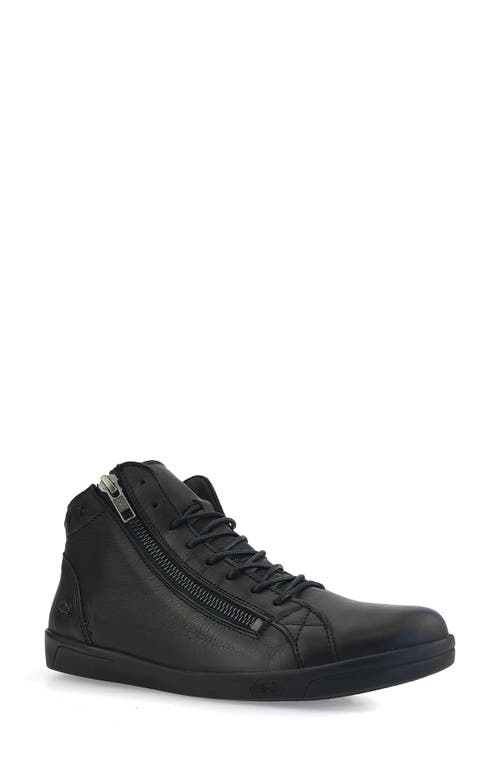 CLOUD Aika High Top Sneaker in All Black Leather