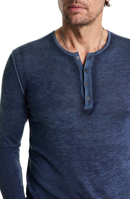 JOHN VARVATOS JOHN VARVATOS CHRISTIE SILK & CASHMERE HENLEY SWEATER 