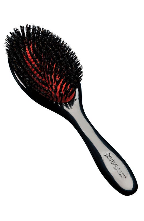 Denman D82m The Finisher Hairbrush In Boar Bristles Black