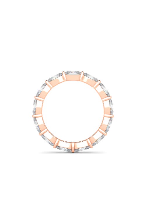 Hautecarat Sideways Lab Grown Diamond 18k Gold Eternity Ring In 2.73 Ctw Rose Gold